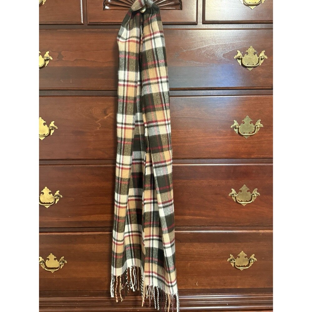 100% Cashmere Scarf Made in Scotland Classic Heritage Plaid -Amazing Condition - Picture 13 of 16